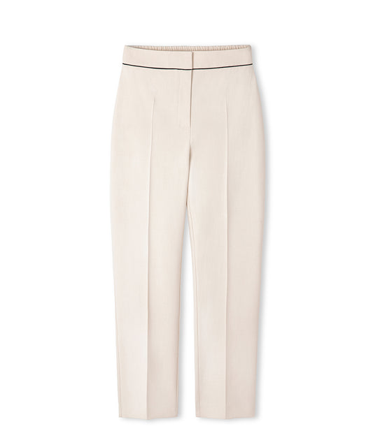 Contrast-Piping Cigarette Trousers