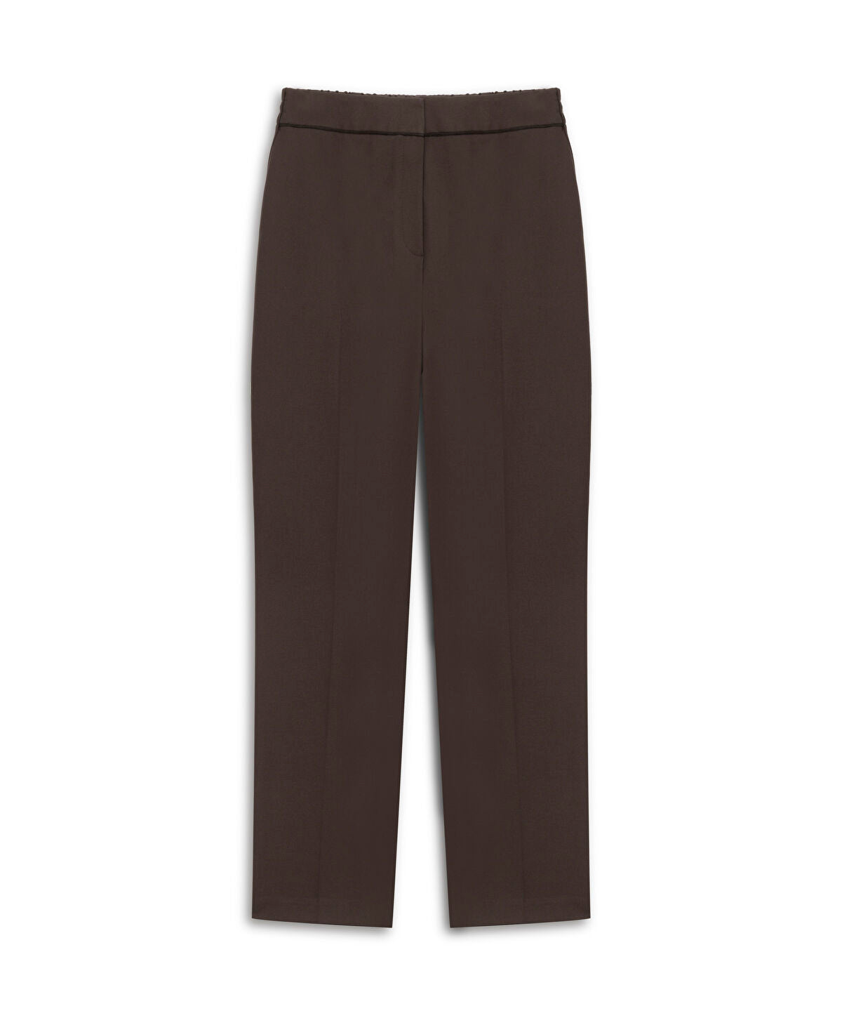 Zoomed Contrast-Piping Cigarette Trousers