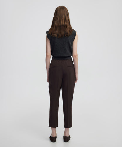 Contrast-Piping Cigarette Trousers