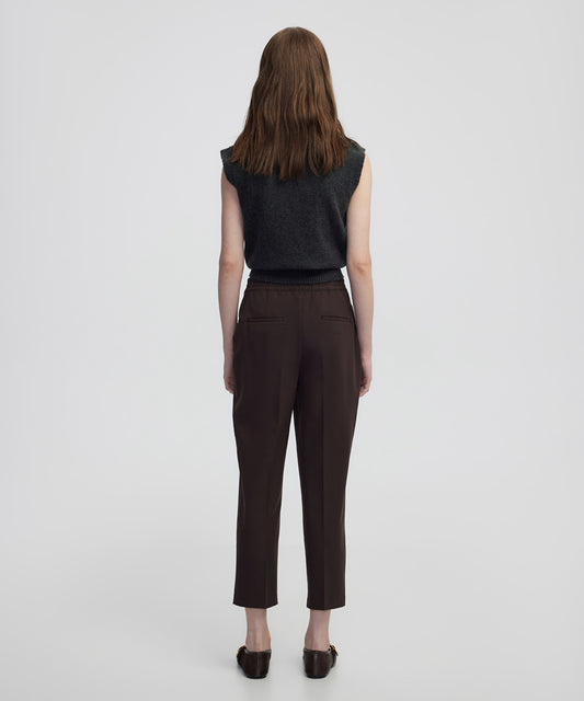 Contrast-Piping Cigarette Trousers