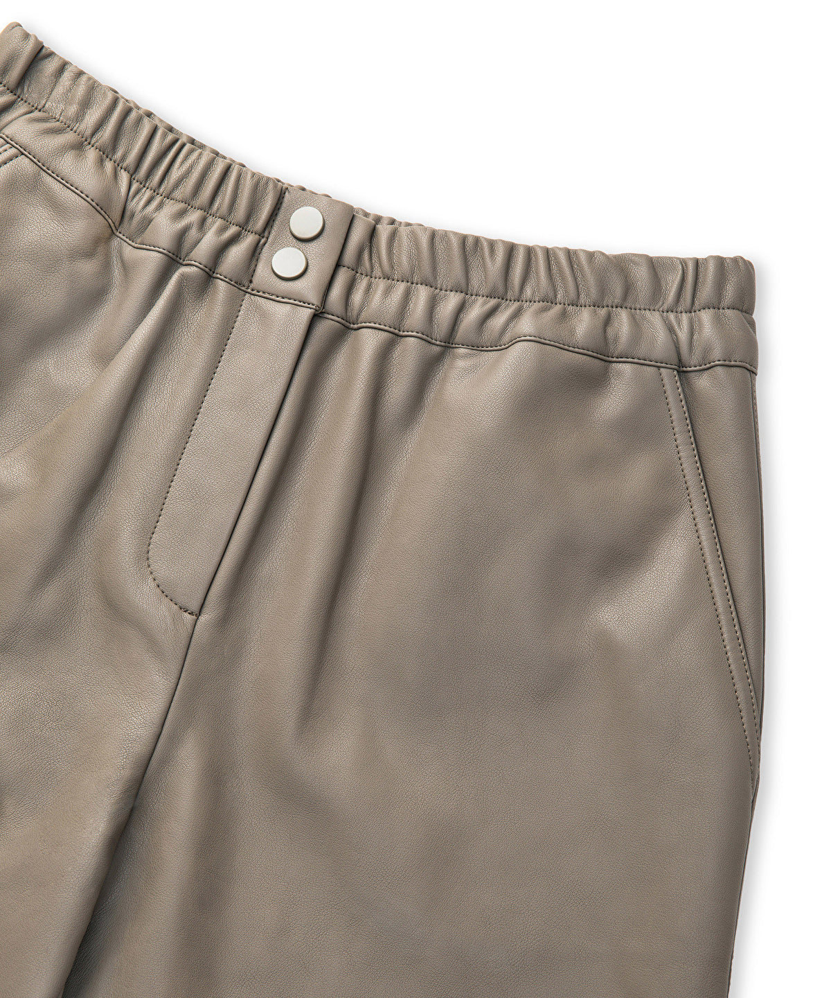 Zoomed Leather-Effect Carrot-Fit Trousers