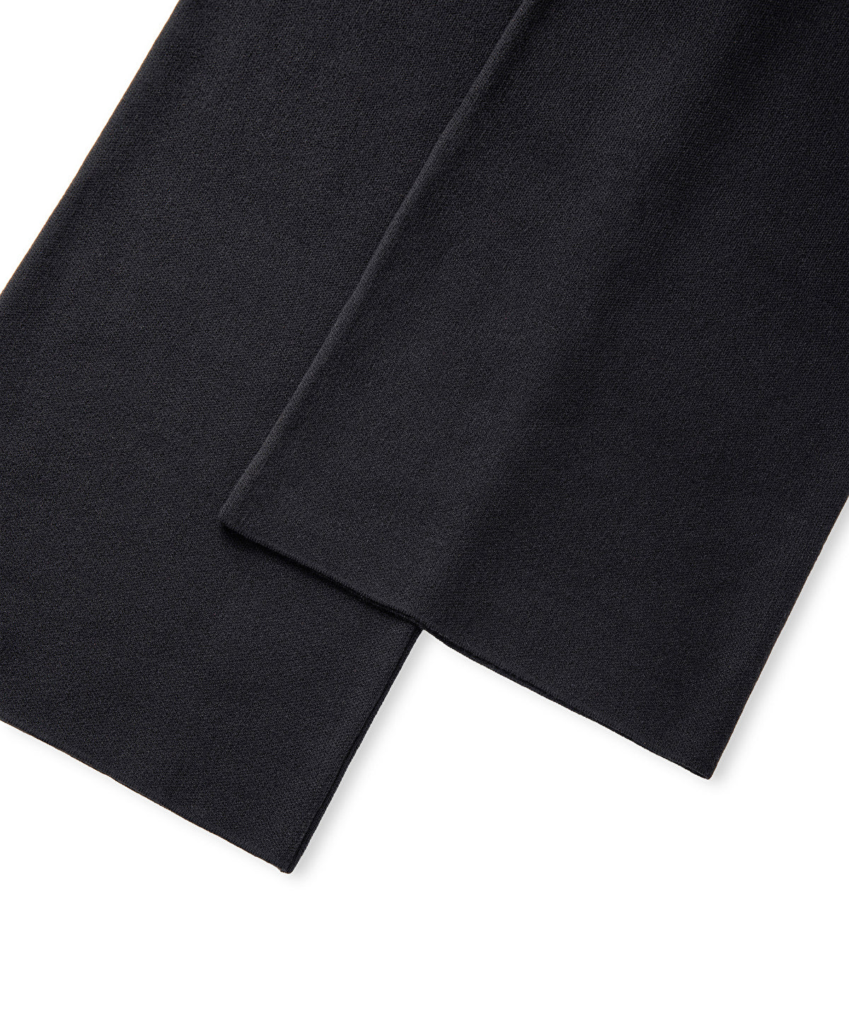 Wide-Leg Knit Trousers with Elastic Waist
