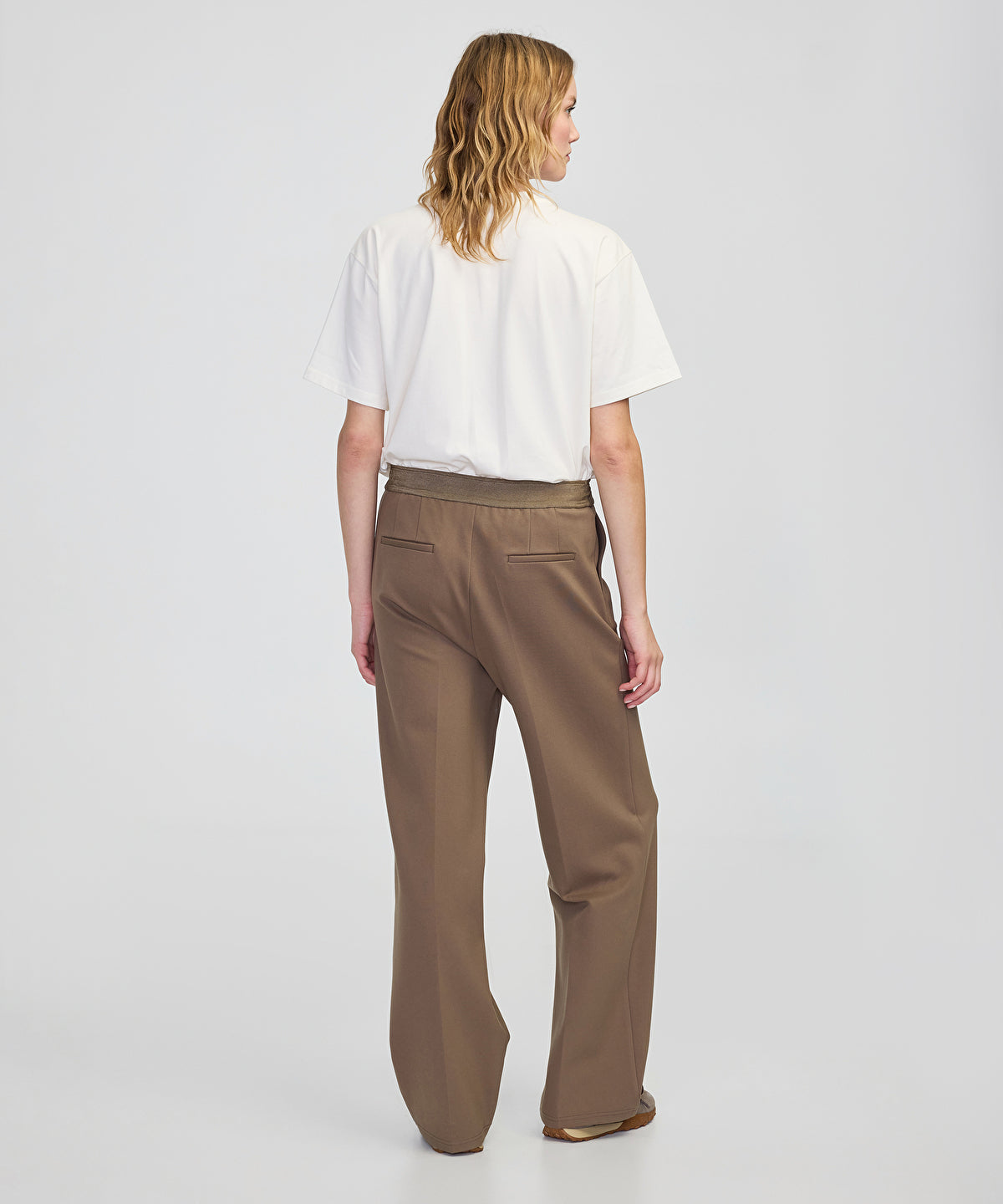 Zoomed Mixed Wide-Leg Trousers