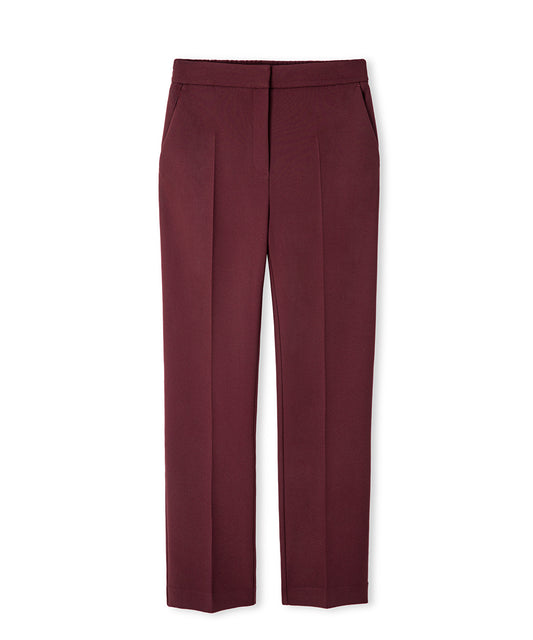 Elastic-Back Cigarette Trousers
