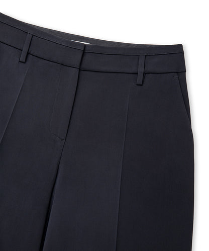 Pressed Crease Wide-Leg Trousers