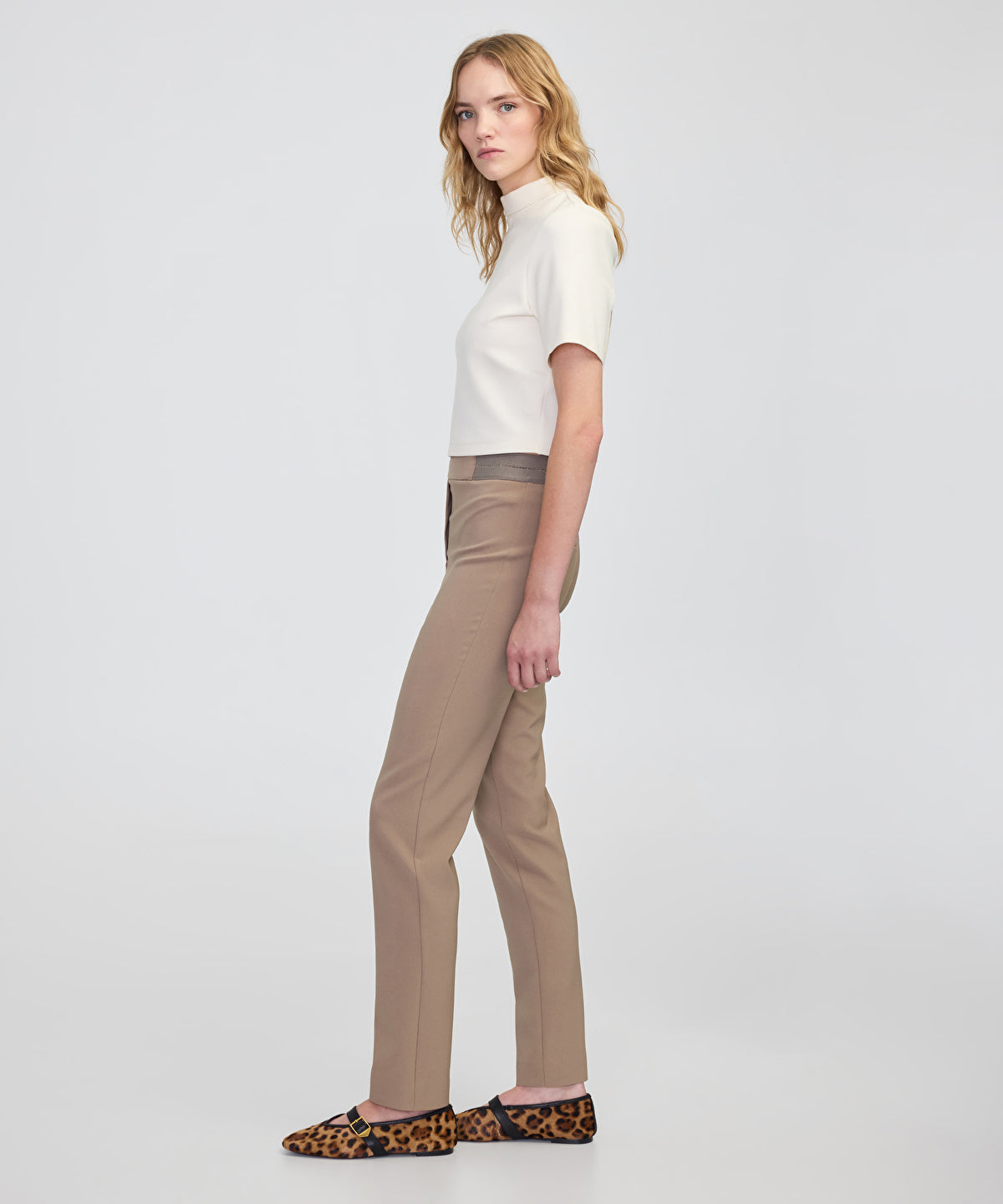 Zoomed Metallic Stripe Skinny Trousers