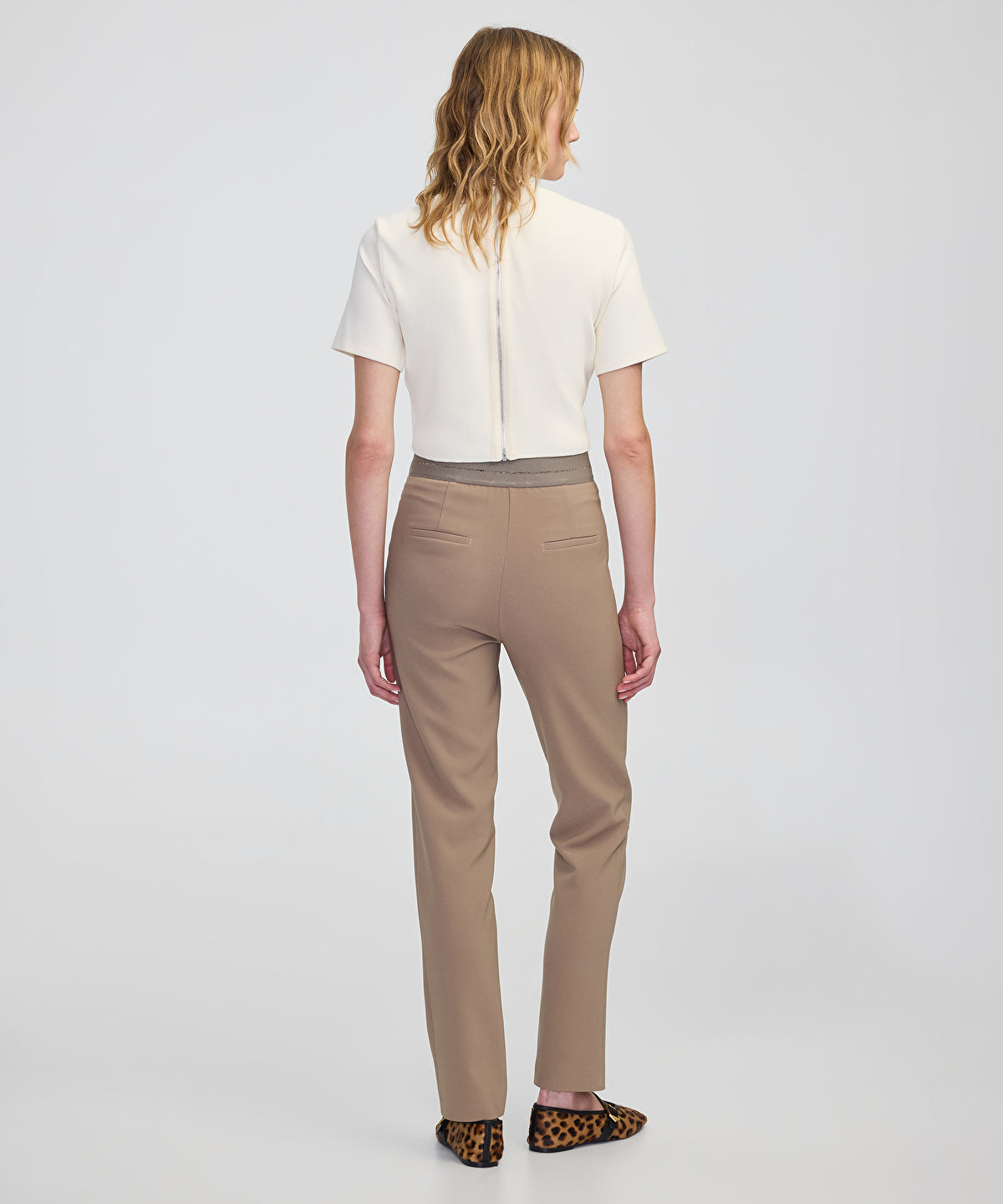 Zoomed Metallic Stripe Skinny Trousers