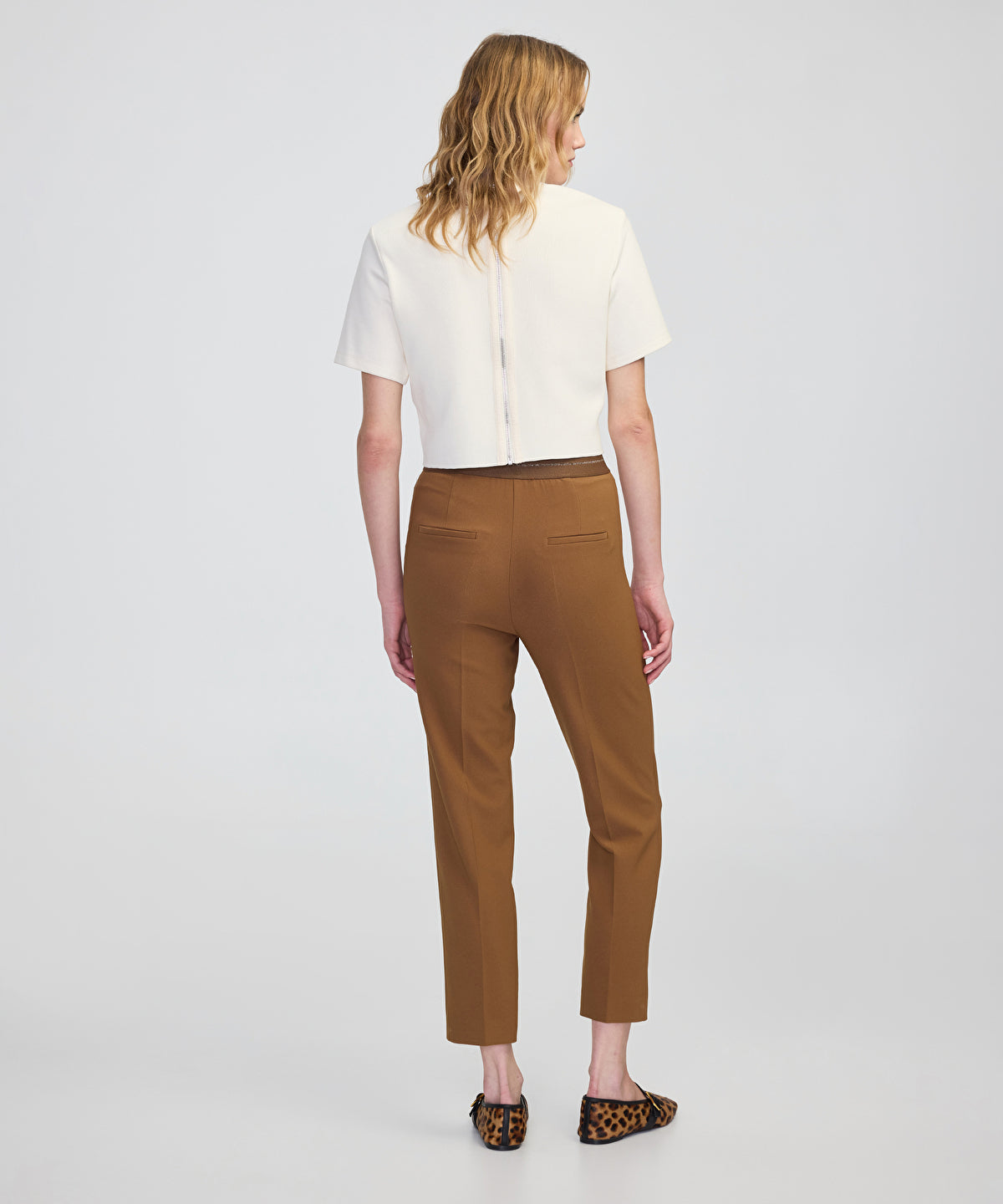 Metallic Stripe Skinny Trousers