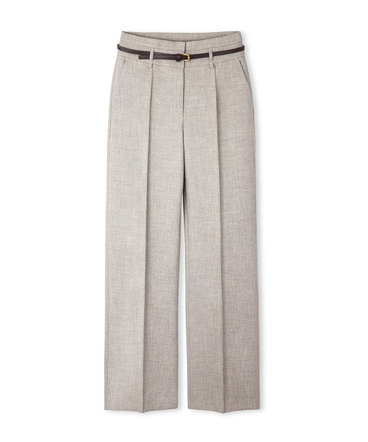 Belted Wide-Leg Trousers
