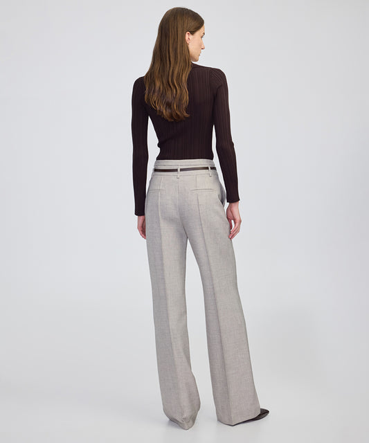 Belted Wide-Leg Trousers