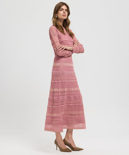 Contrast Textured Knit Skirt 