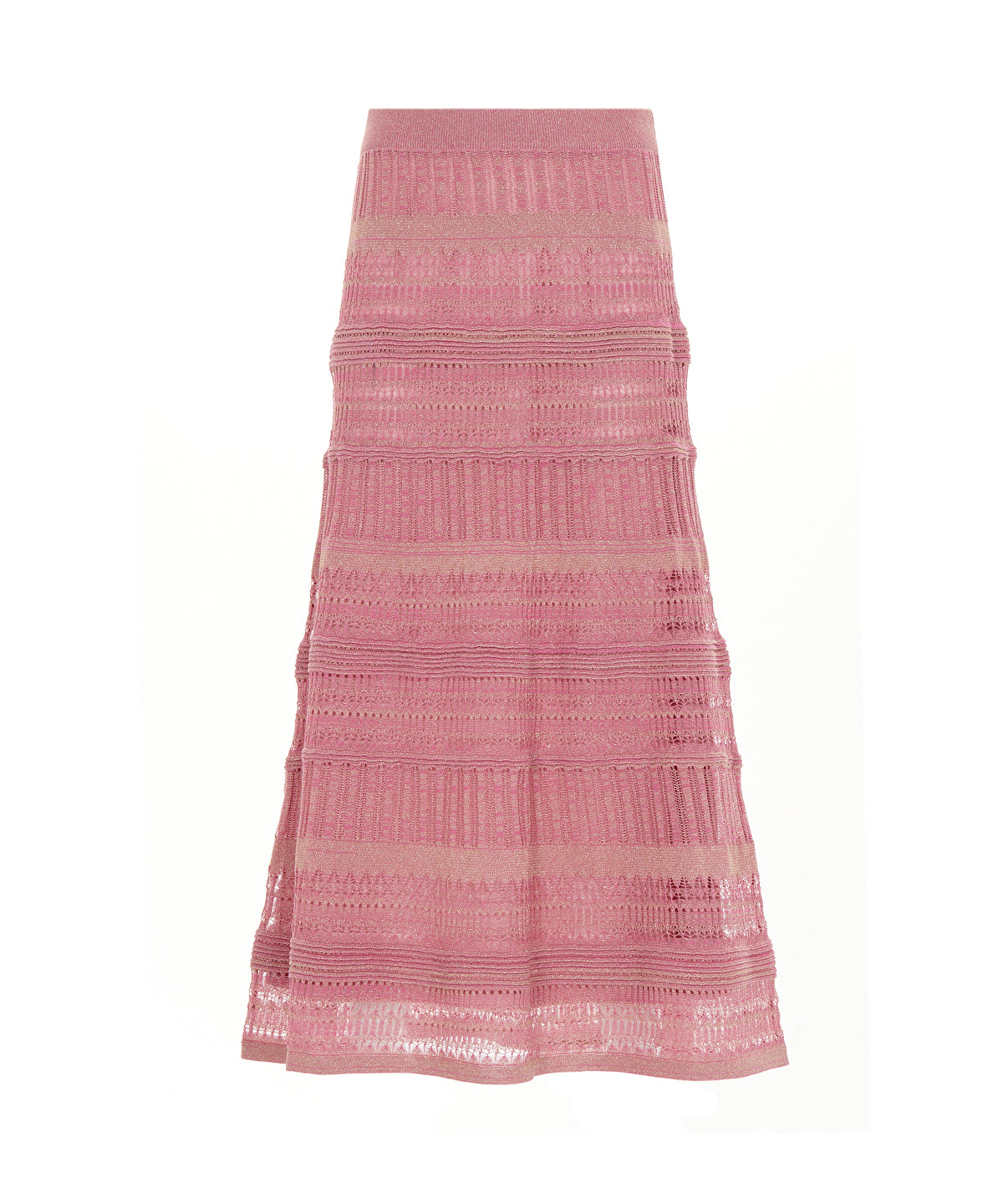 Contrast Textured Knit Skirt 