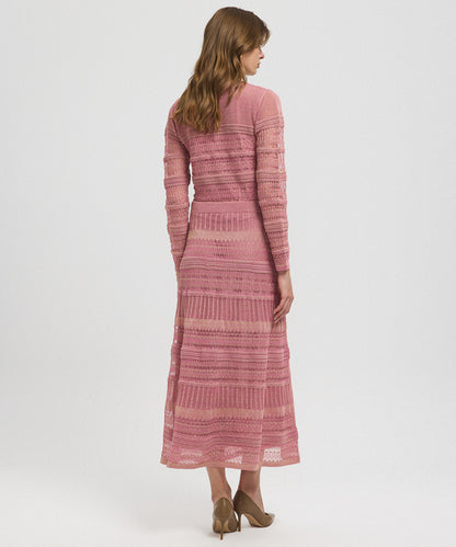 Contrast Textured Knit Skirt 