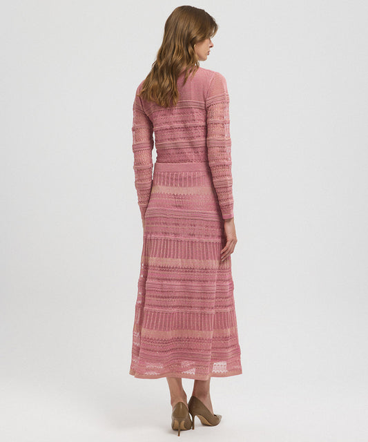 Contrast Textured Knit Skirt 