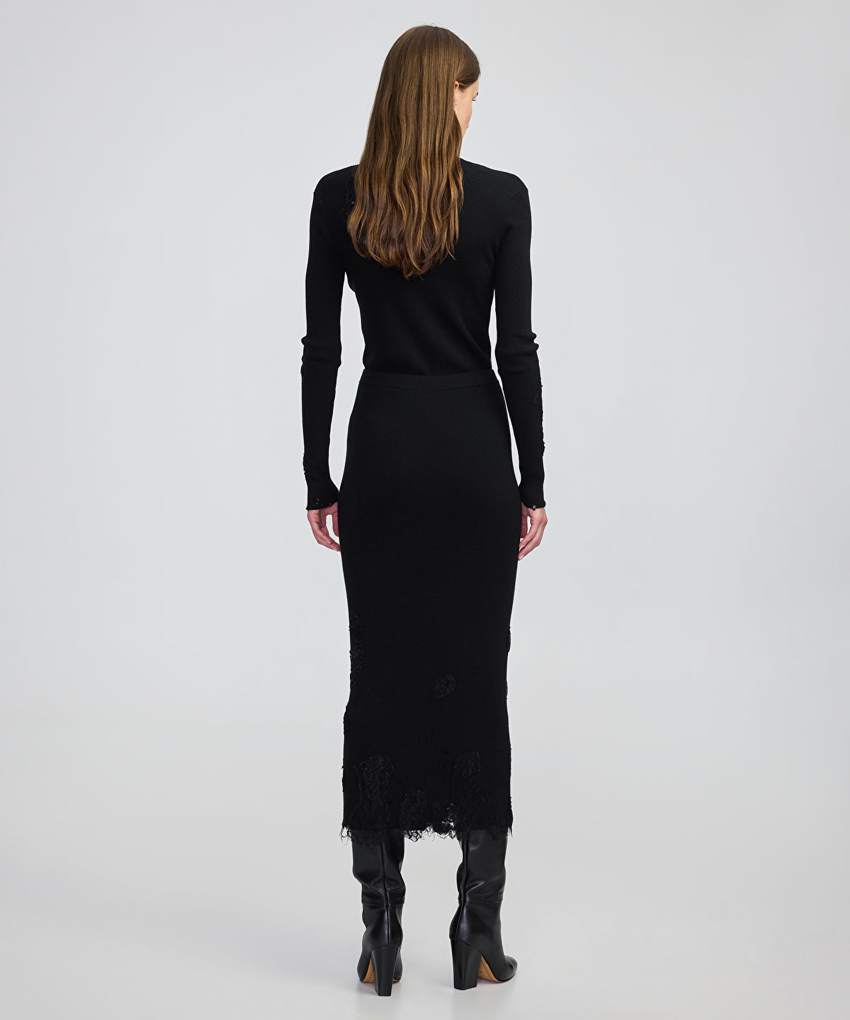 Embellished Knit Skirt