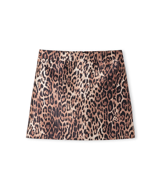 Leopard Print Mini Skirt