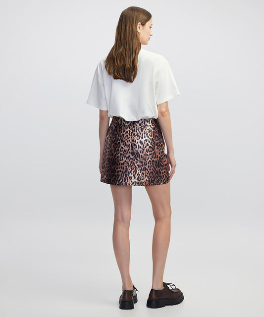 Leopard Print Mini Skirt