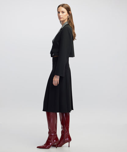 Pleated Midi Skirt