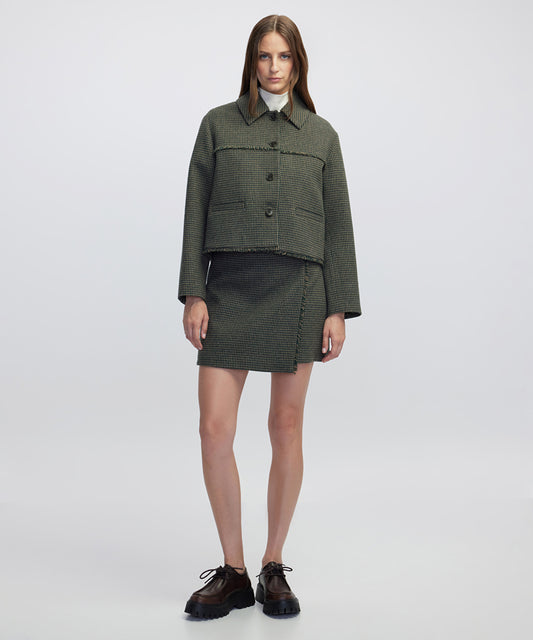 Houndstooth Mini Skirt