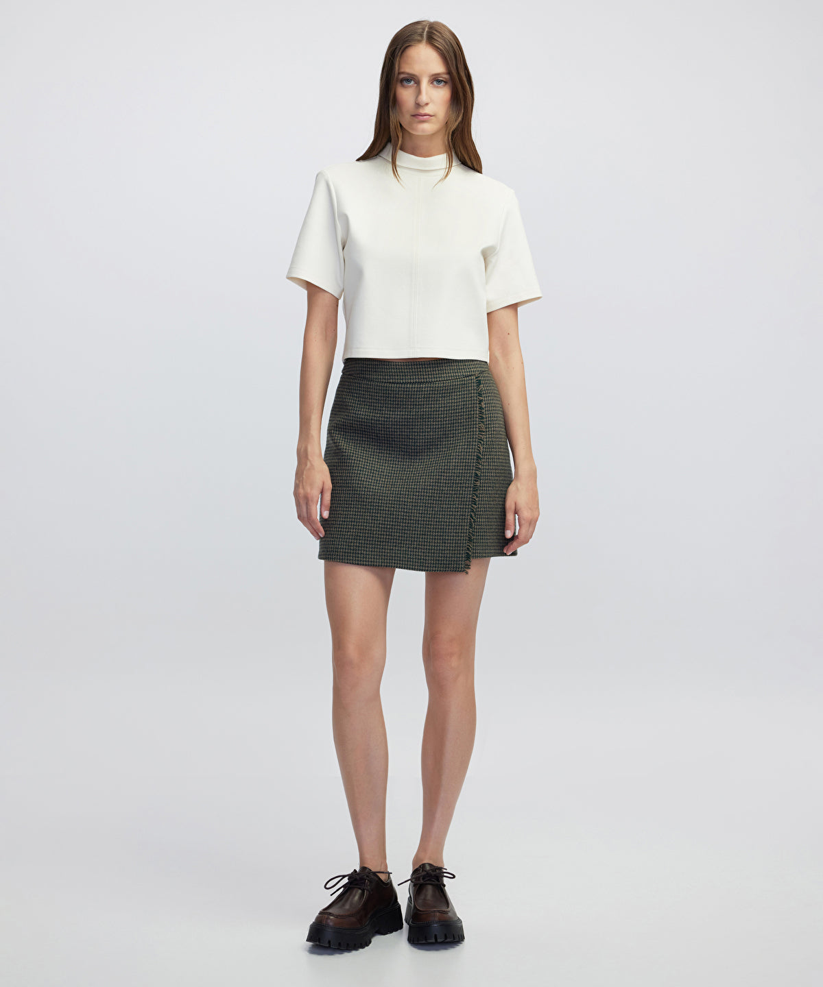 Houndstooth Mini Skirt