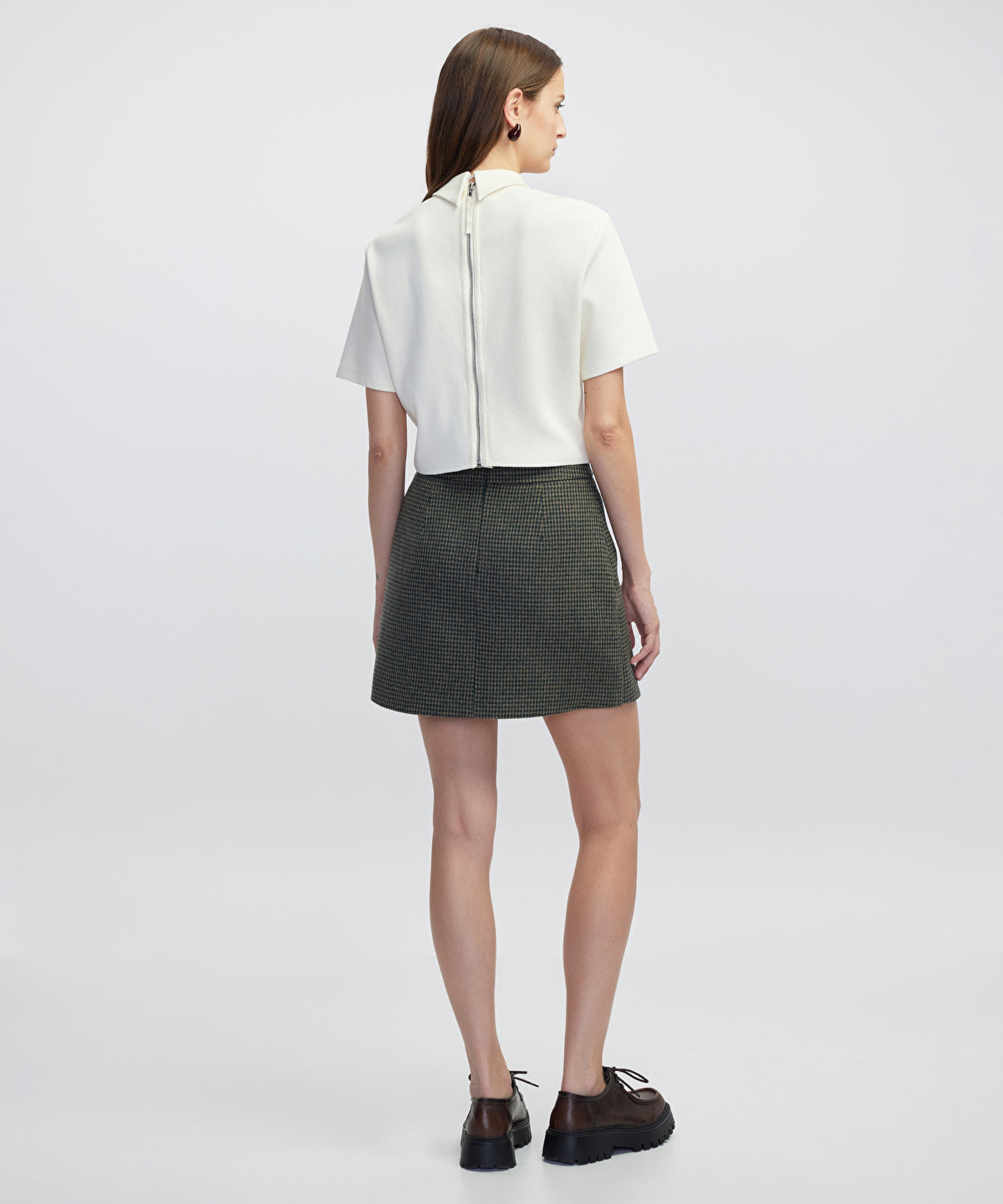 Houndstooth Mini Skirt