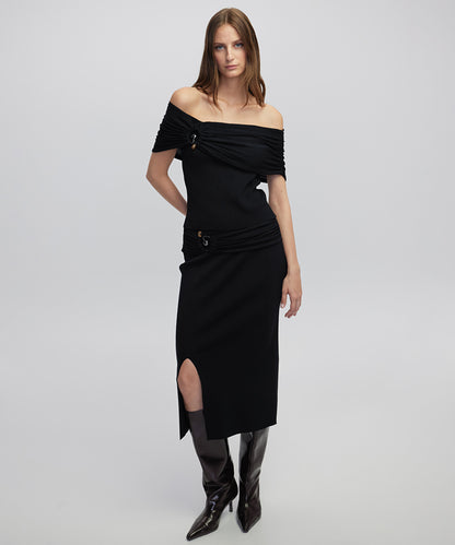 Belted Knit Skirt 