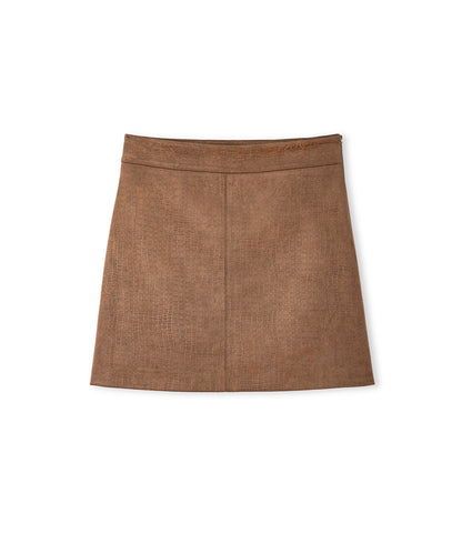 Croc-Effect Skirt