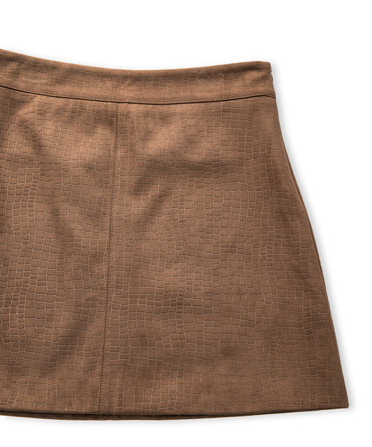 Croc-Effect Skirt