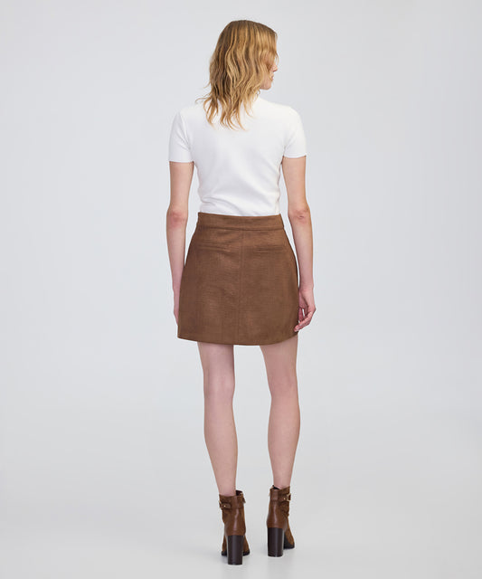 Croc-Effect Skirt