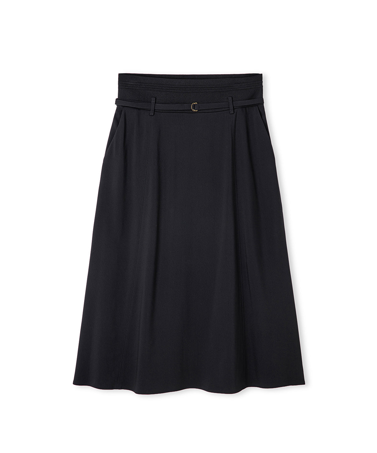 Zoomed Belted Midi Skirt