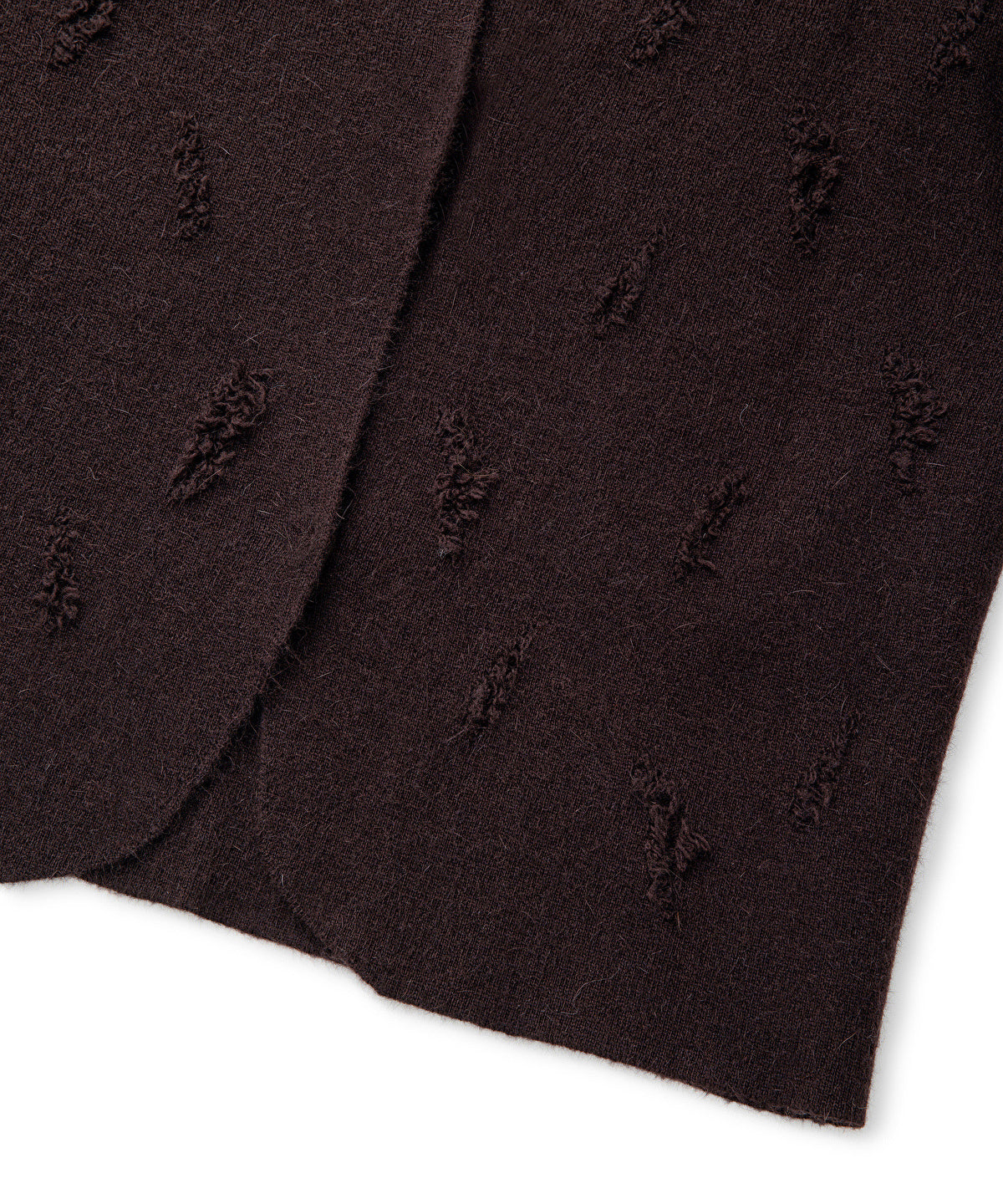 Zoomed Distressed Knit Jacket