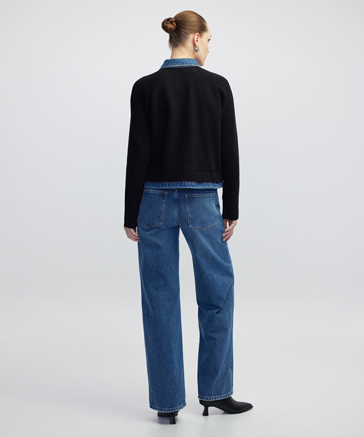Zoomed Denim-Trimmed Jacket