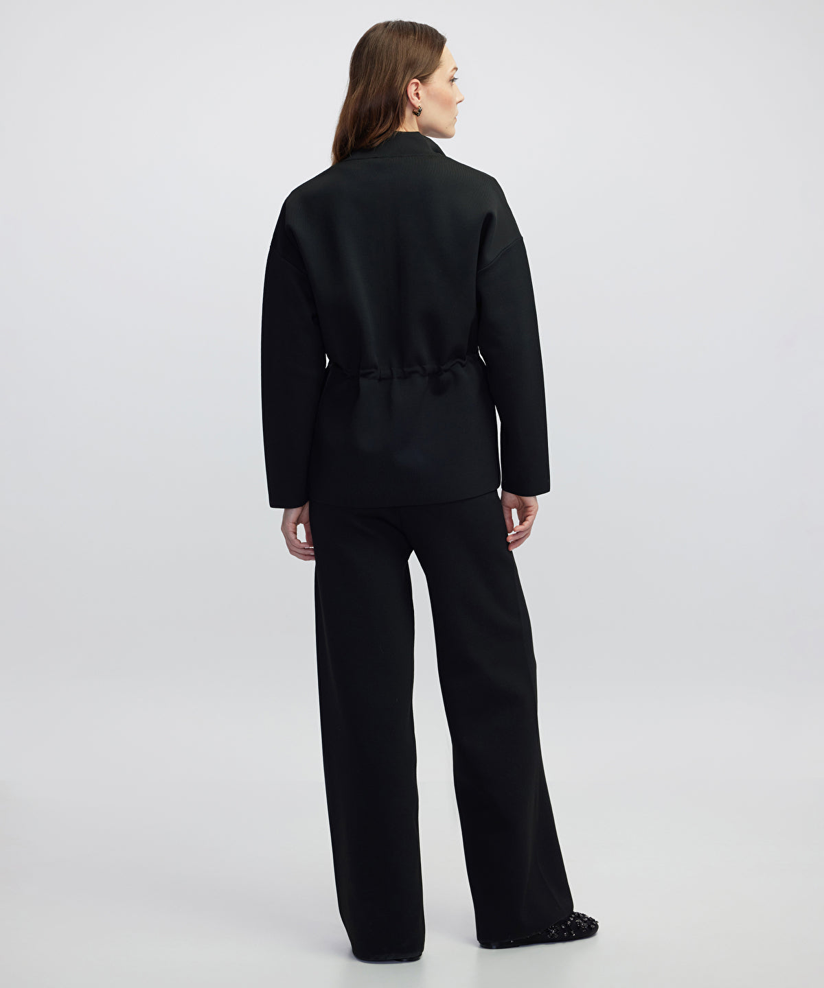 Adjustable Waist Knit Jacket