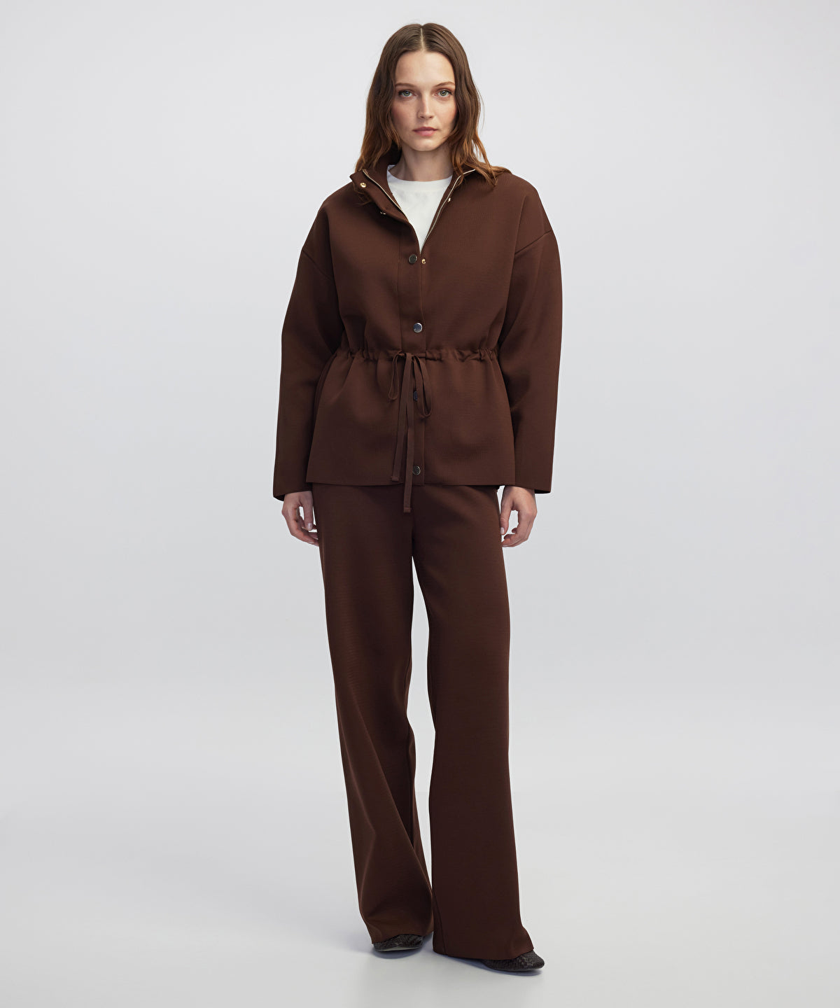 Zoomed Adjustable Waist Knit Jacket