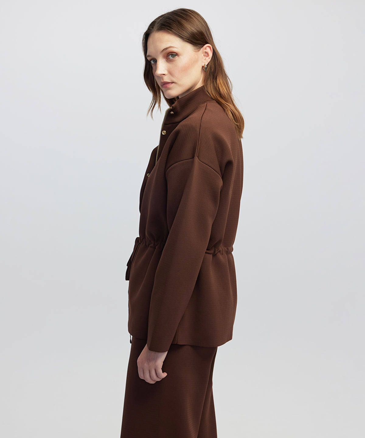 Zoomed Adjustable Waist Knit Jacket