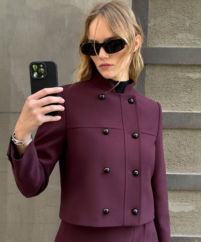 Contrast Button Jacket