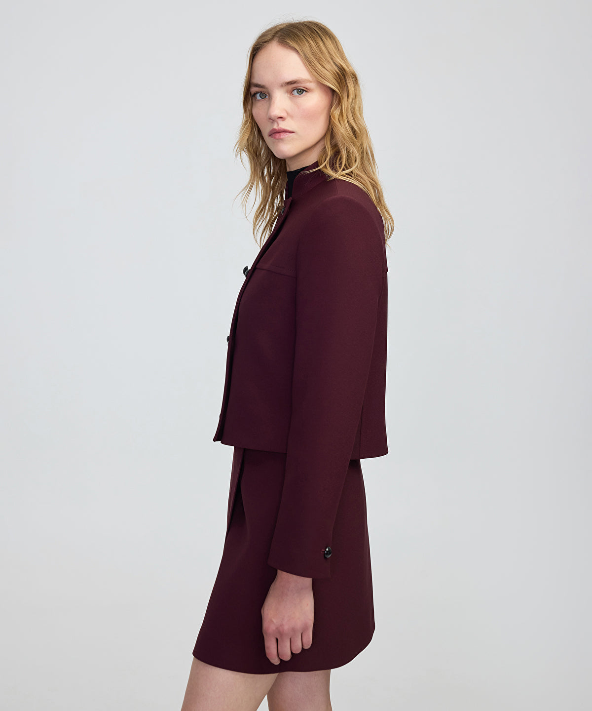 Contrast Button Jacket