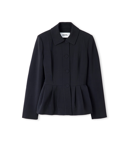 Pleated Peplum Jacket