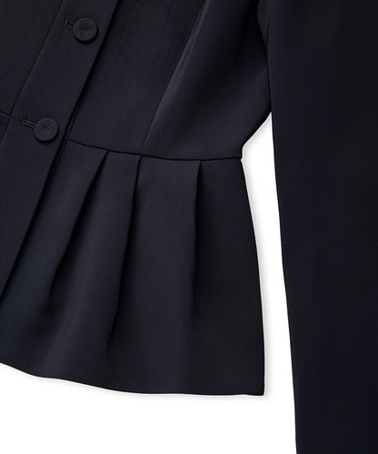 Pleated Peplum Jacket