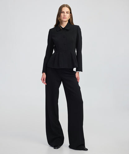 Pleated Peplum Jacket