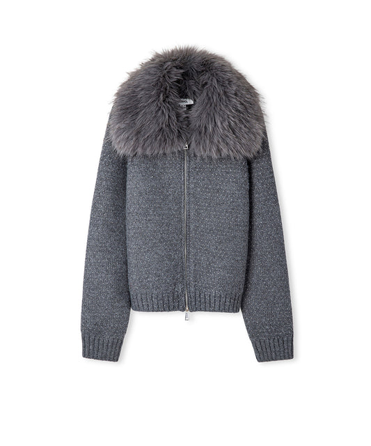 Removable Faux Fur Collar Jacket