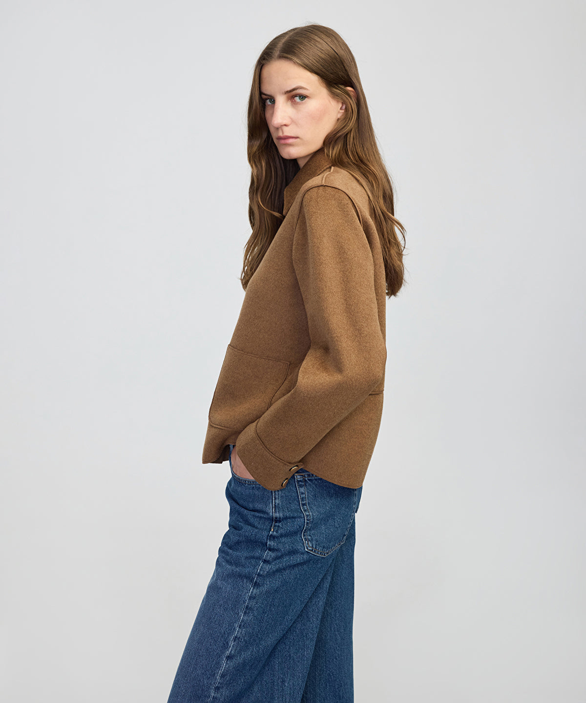Zoomed Wool Blend Jacket