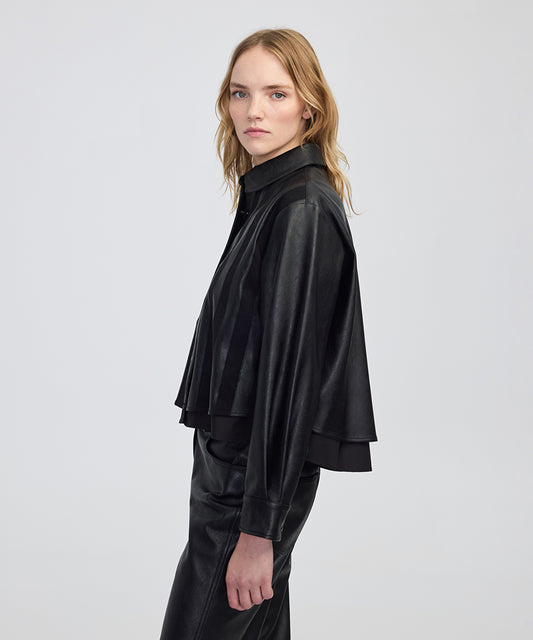 Mixed Media Layered Jacket