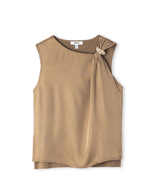 Mixed Blouse with Buckle