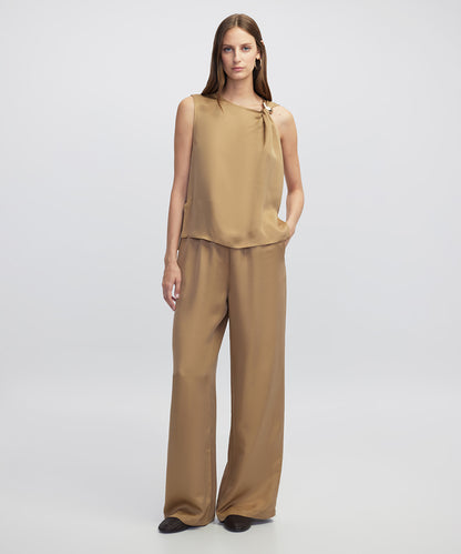 Mixed Blouse with Buckle