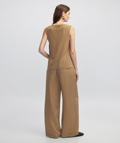 Mixed Blouse with Buckle