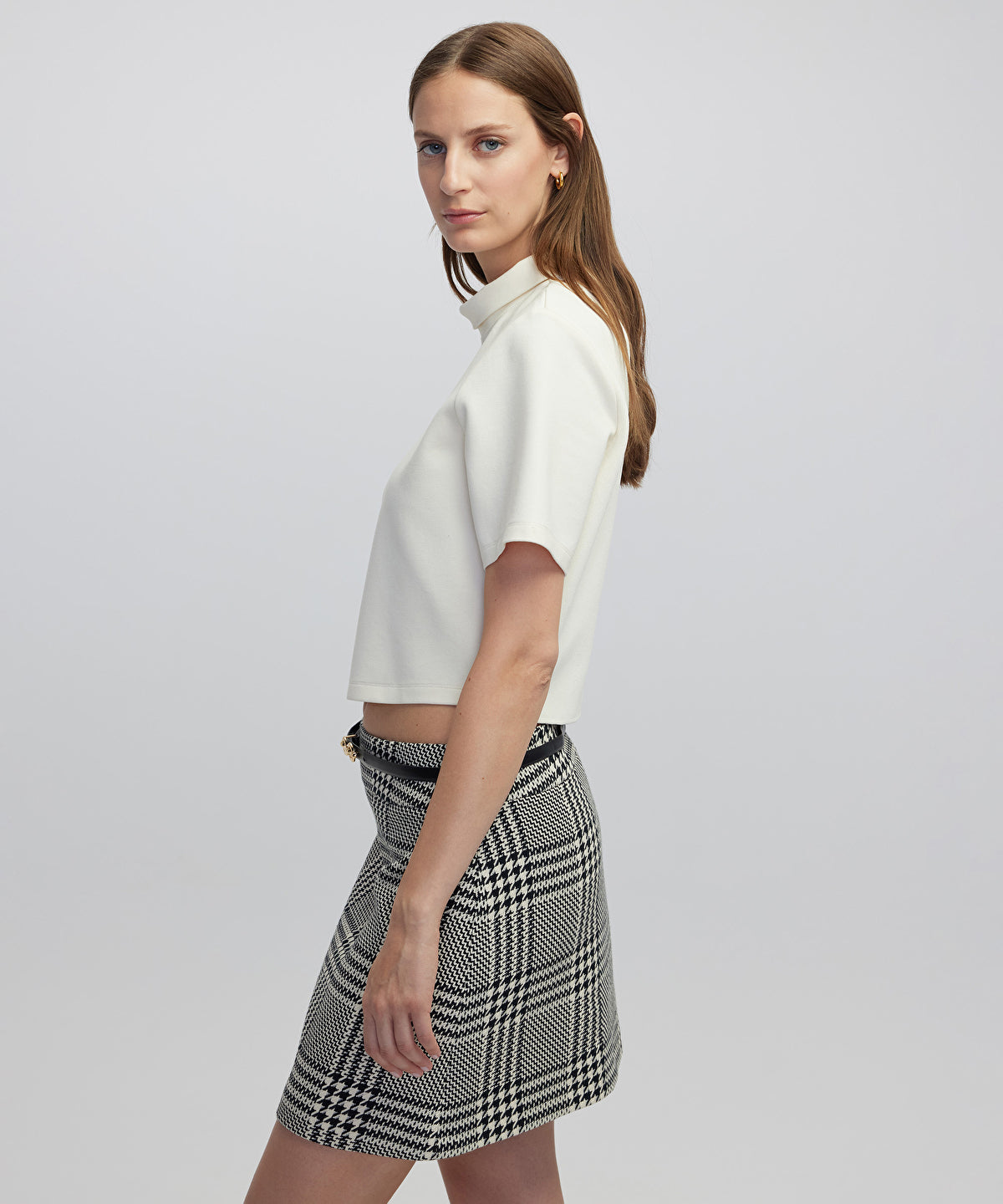 High-Neck Basic Blouse