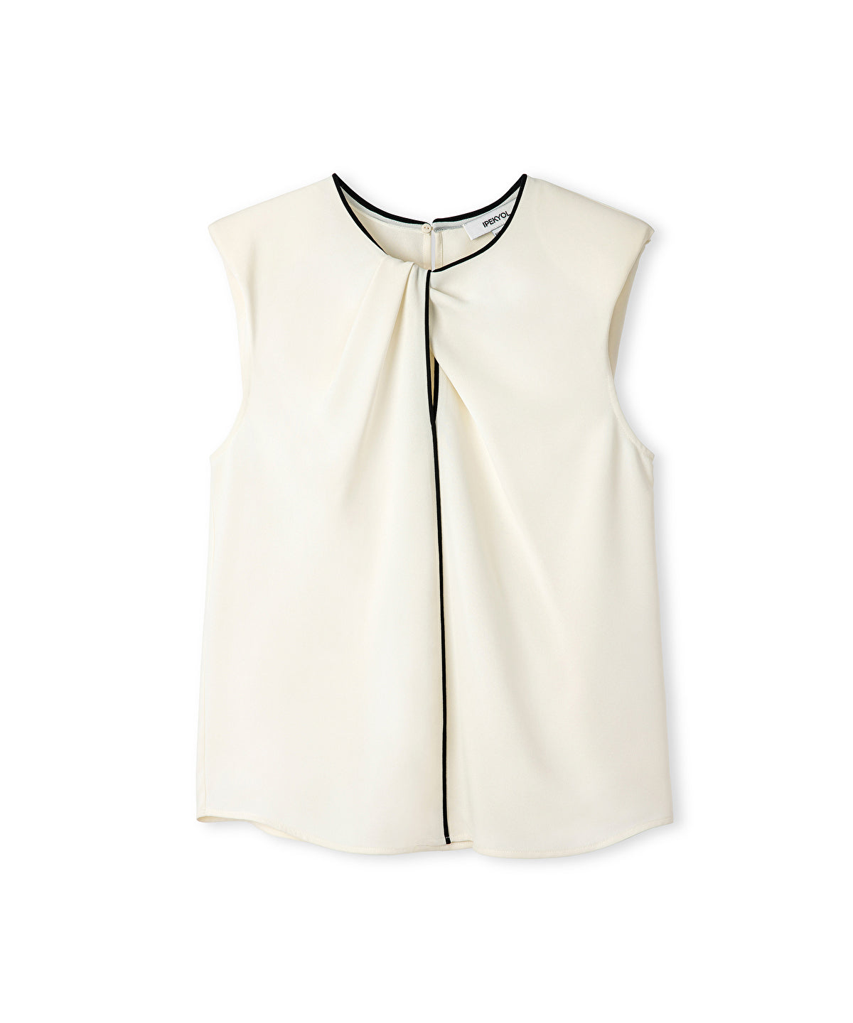 Zoomed Contrast Piping Blouse