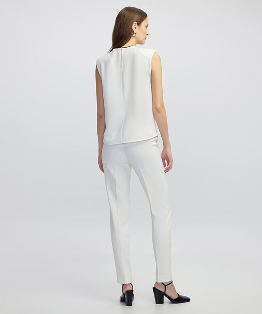 Contrast Piping Blouse