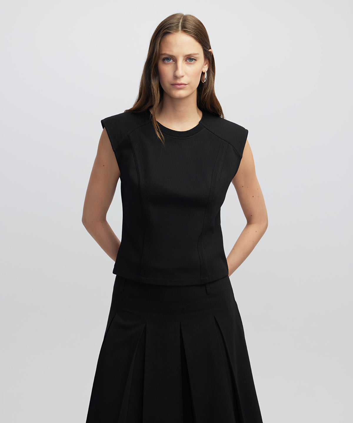 Blouse with Shoulder Pads